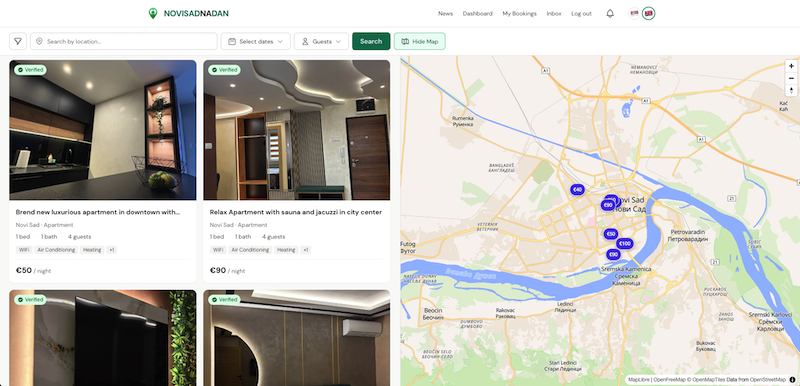 Booking Apartments Platform apartment listings