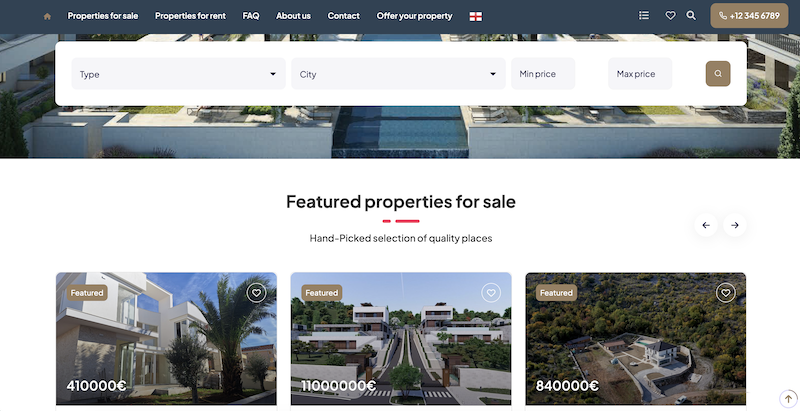 Real Estate Platform property listings